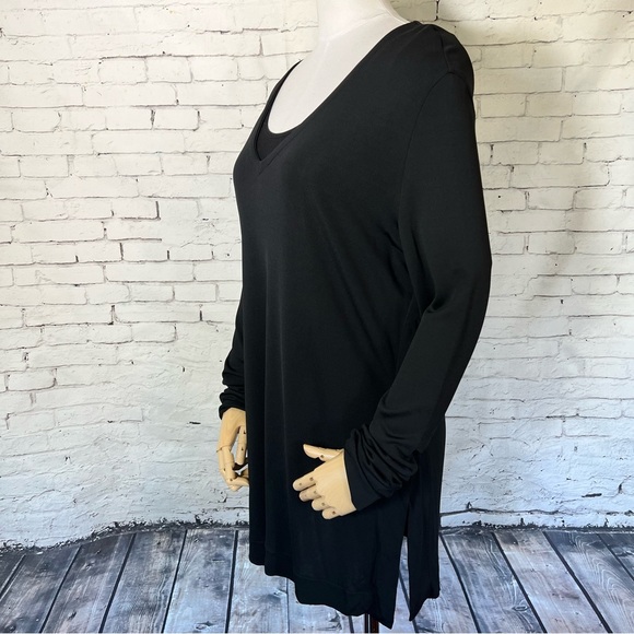 🎉HP🎉 Byblos Rayon Loose Long Sleeve Top Lagenlook Tunic Made in Italy SZ 44 EUC - Picture 6 of 12